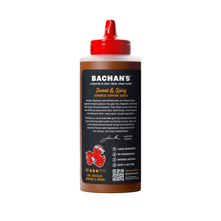 Bachan's - Wholesale Dip - Sweet & Spicy Japanese Dipping Sauce, 16oz1