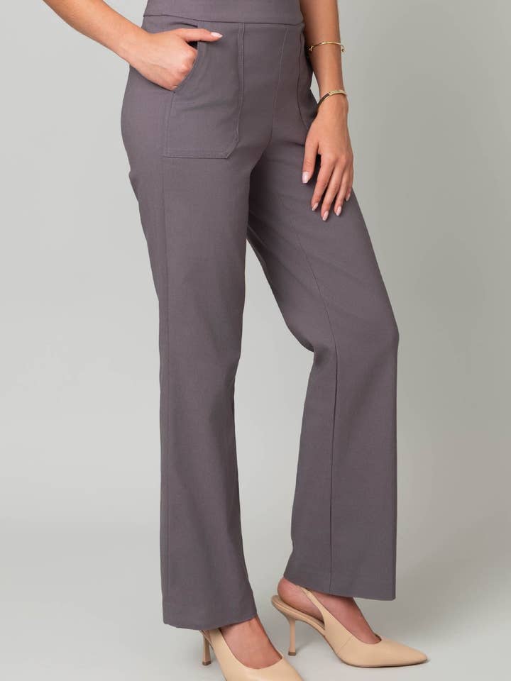 Millennium Twill Super Stretch Wide Leg Pant w/ Patch Pocket for wholesale by Pine Apparel