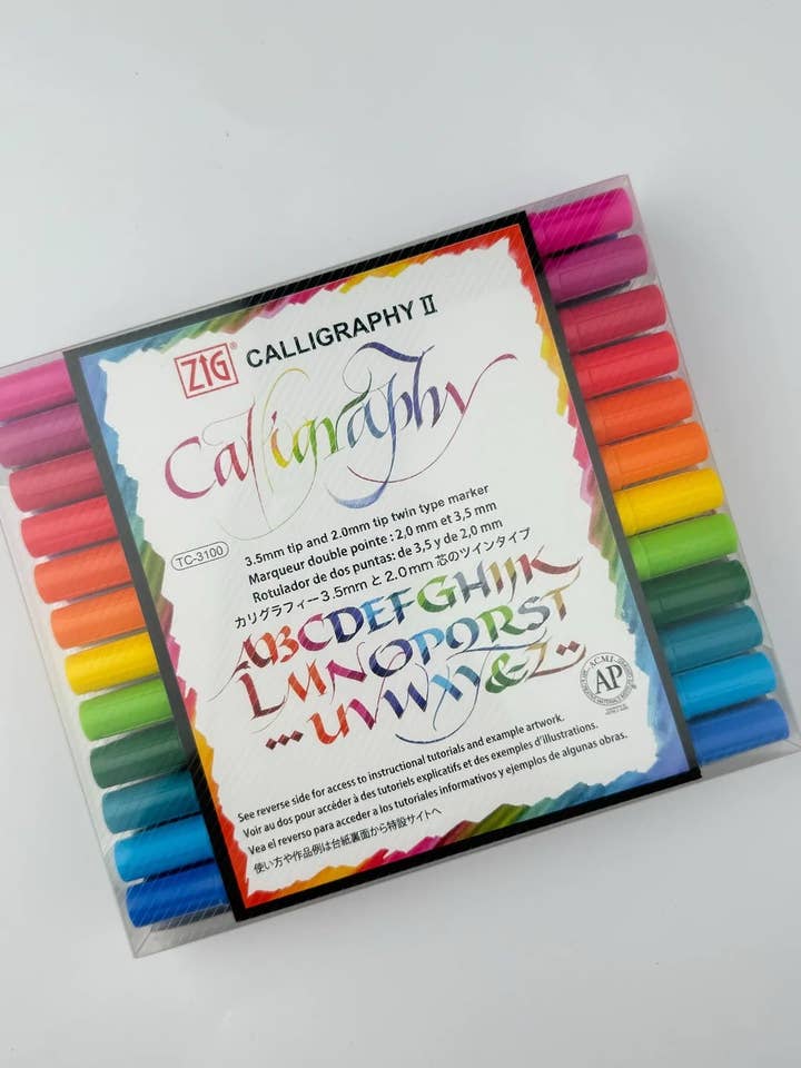 Pennarelli a doppia punta per calligrafia (Set di 12) per la vendita all'ingrosso da parte di farmette