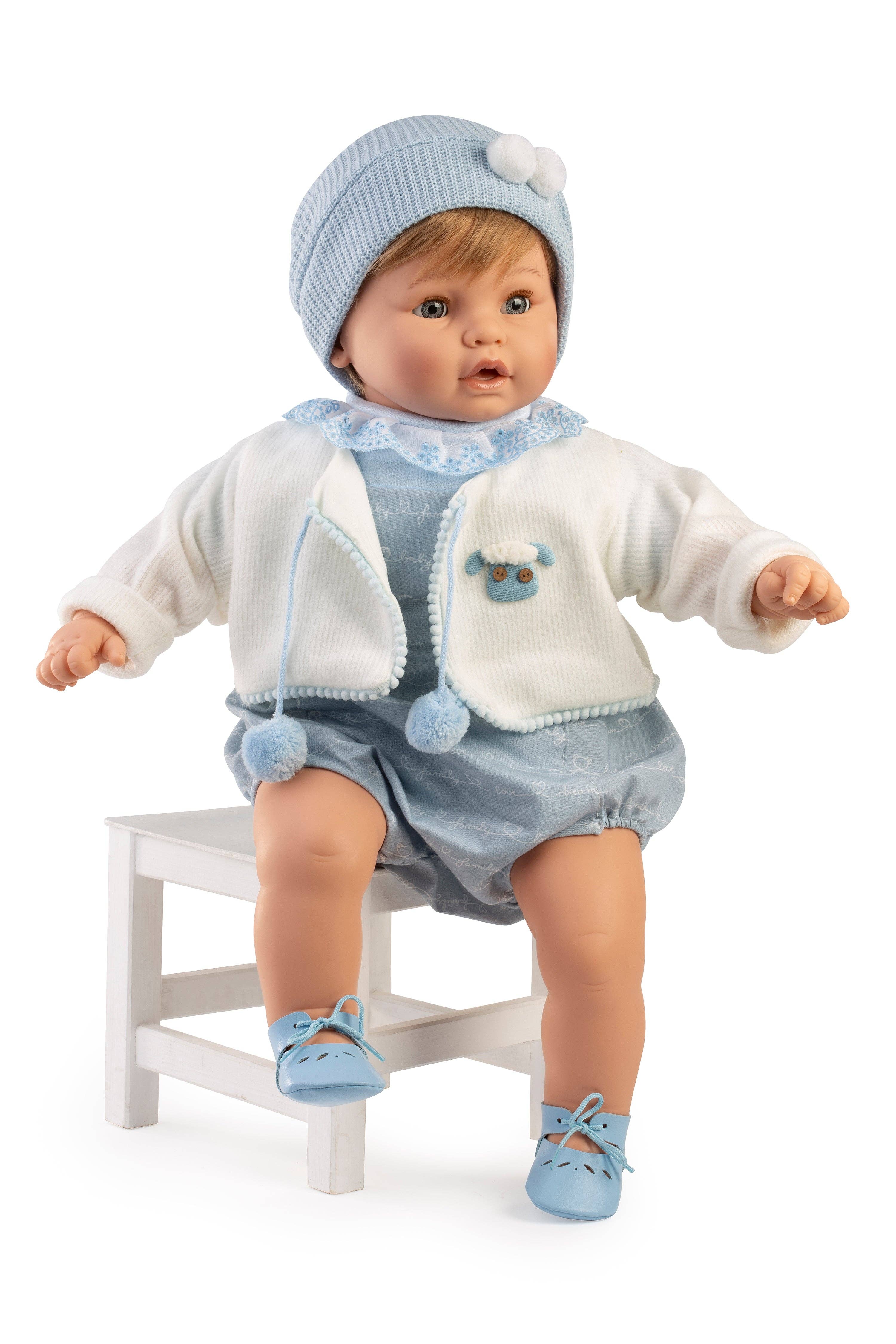 Raúl Arias Bernabeu - Vendita all'ingrosso Bambola - Bambini - Baby Dulzón giacca bianca con pomponi, 62 cm1