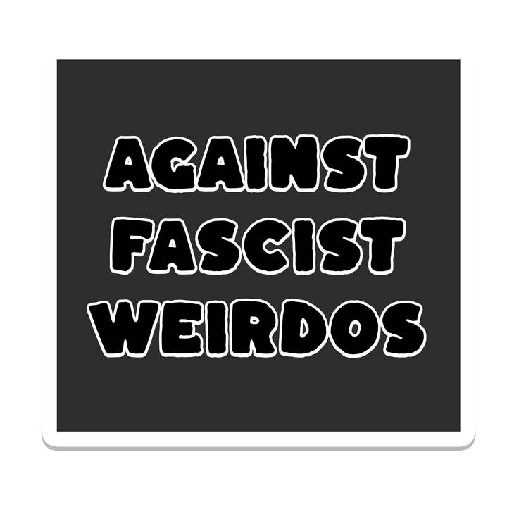 Against Fascists | Politics | Waterproof Bumper Sticker for wholesale by SlapPolitics Stickers