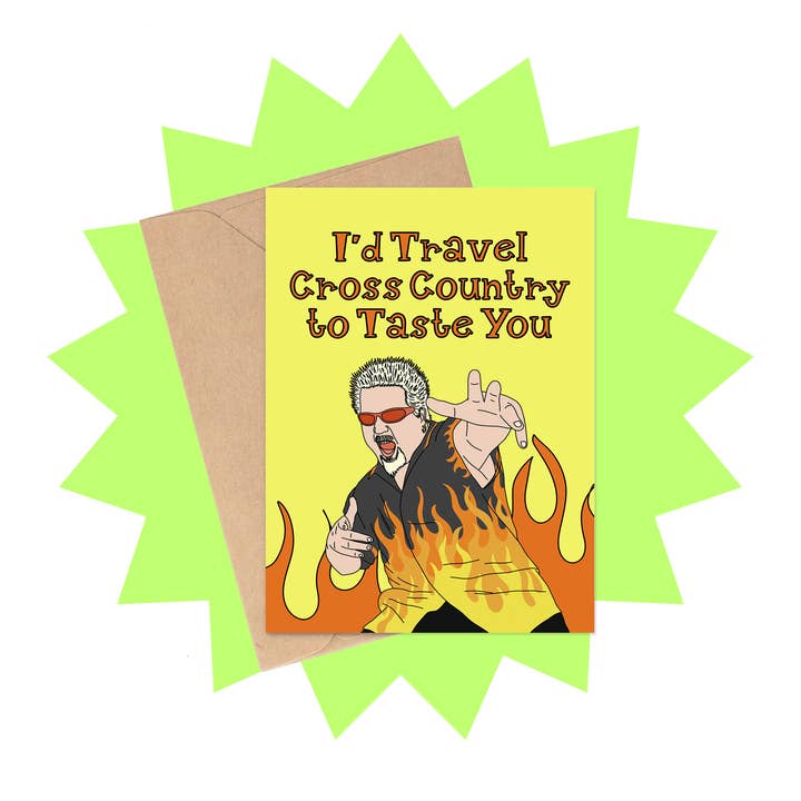 Carte d'anniversaire d'amour pour l'émission télévisée "Cross Country to Taste You" pour la vente par Siyo Boutique