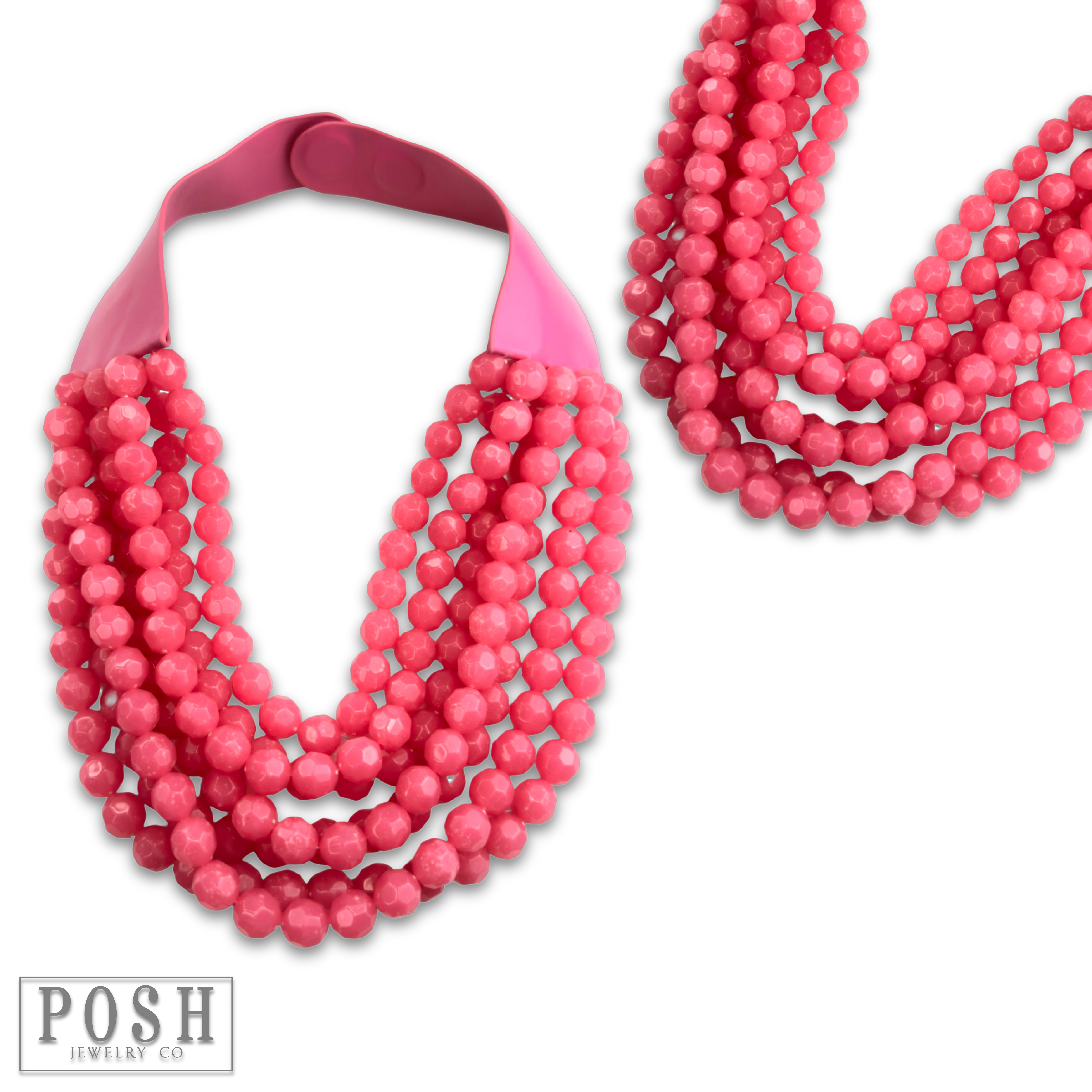 Pink Panache Brands - Wholesale Beaded/Pearl Necklace - Multi-strand magnetic clasp necklace3