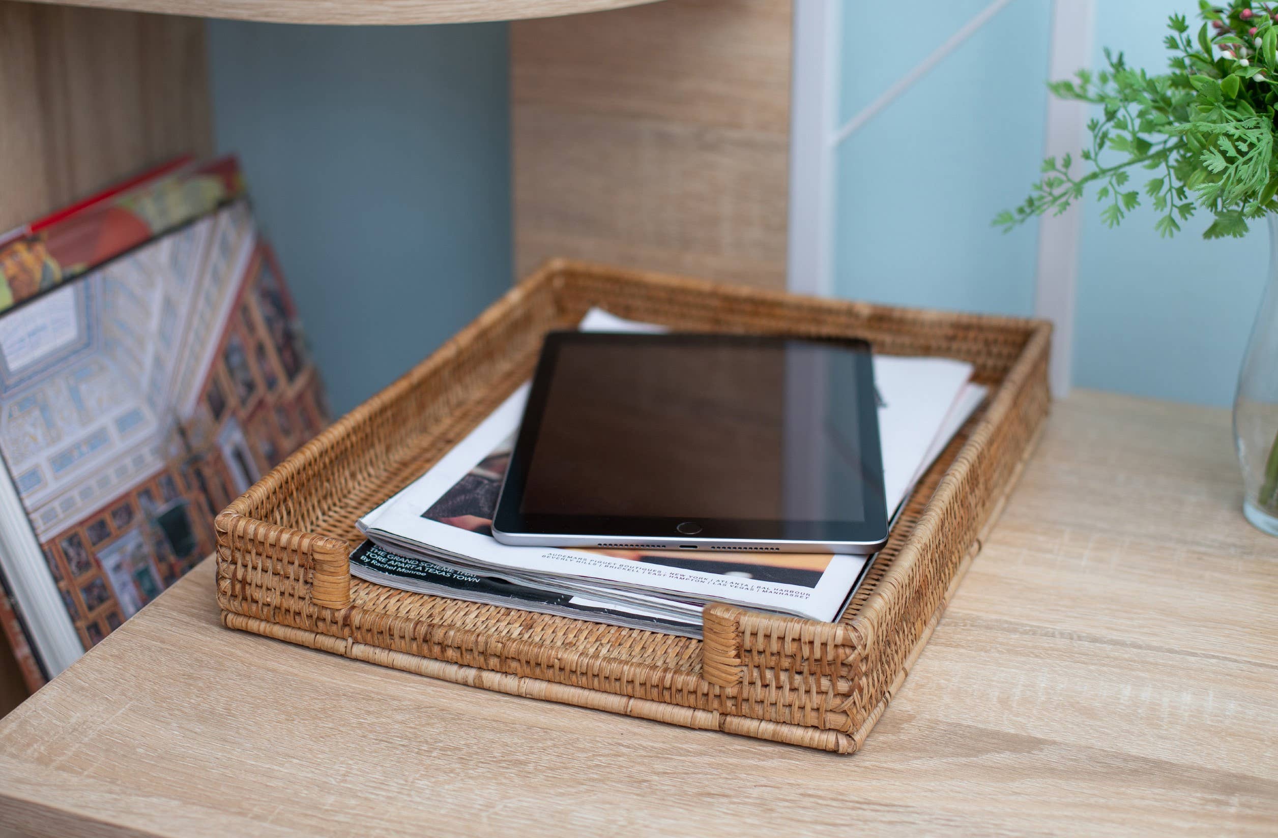 Artifacts Trading Company – wholesale Desk tray – Rattan Paper Tray: Office Organizer, Letter-Size File7