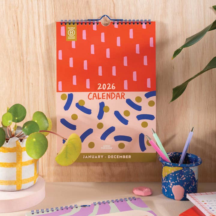 2026 Calendar A4 Colour Flow | Sunday Start for wholesale by Good Tuesday (Once Upon a Tuesday)