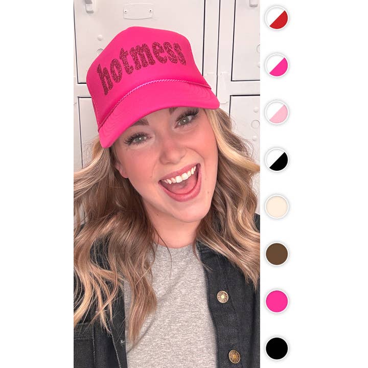 Sugar Stitch - Wholesale Trucker Hat - Women's - Glitter Hot Mess Trucker Hat