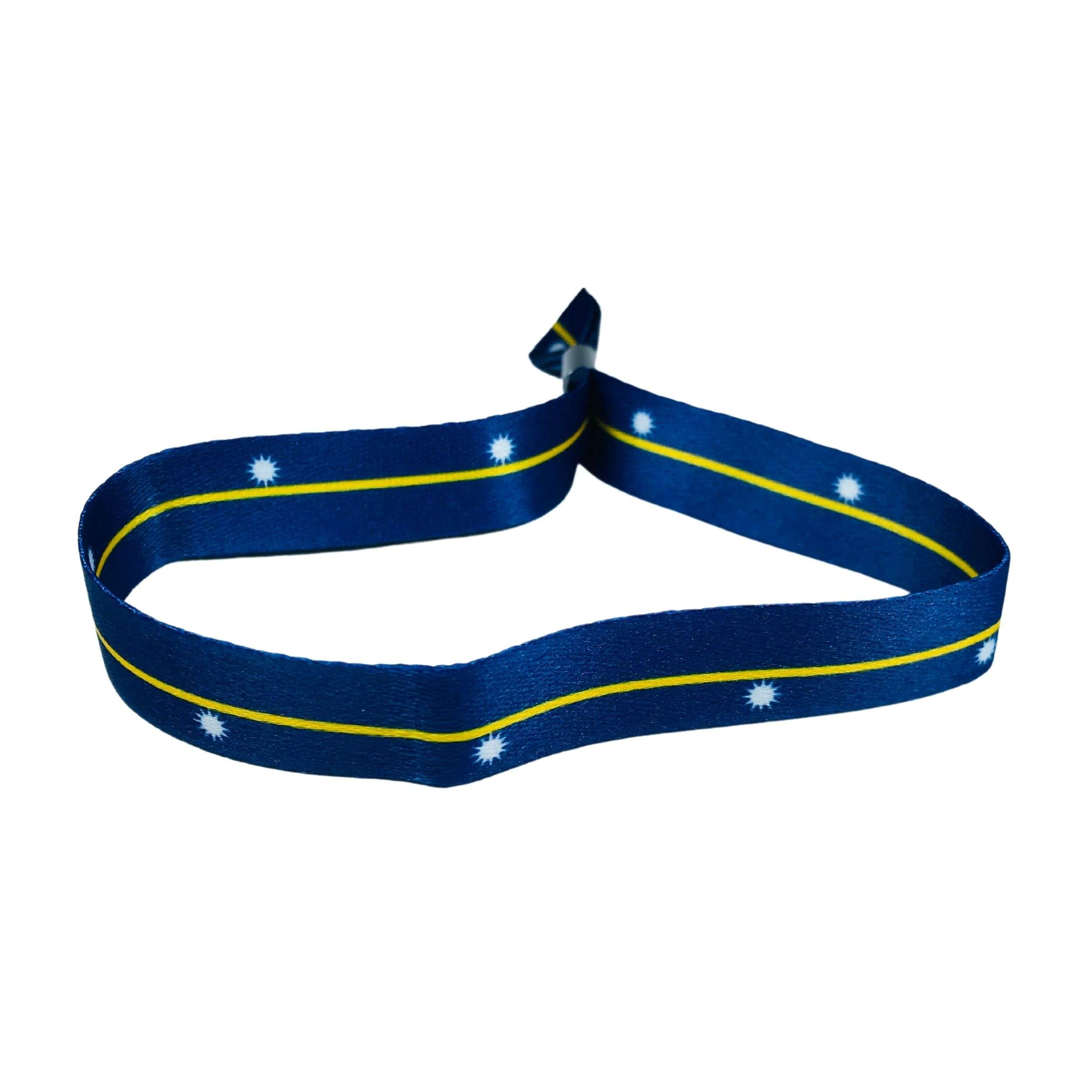 Astur Pins - Wholesale Woven/Braided Bracelet - Bracelet - Flag of Nauru - P11200