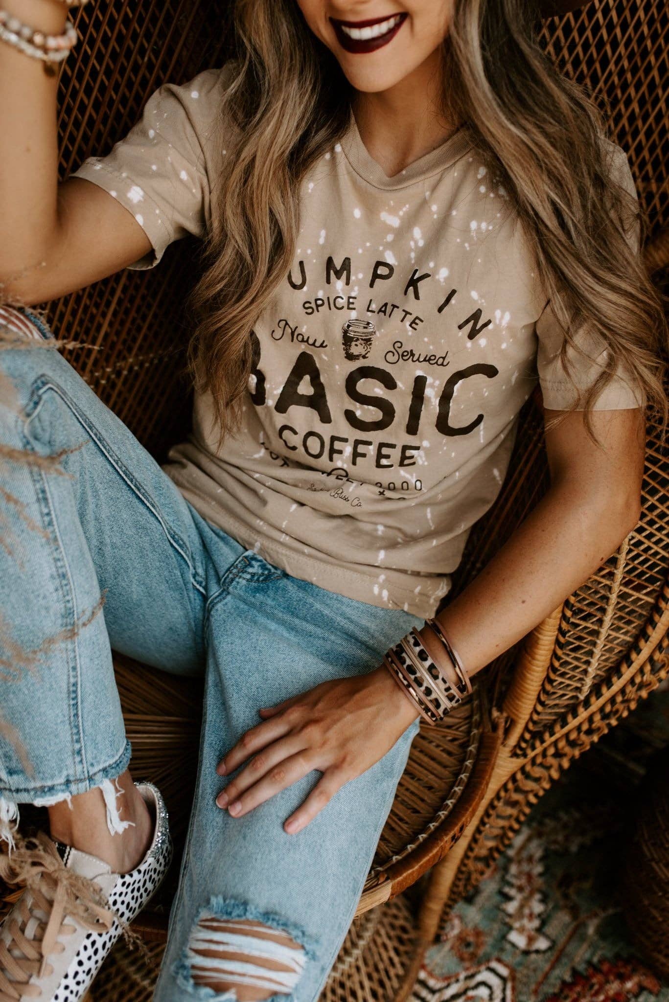 Southern Bliss Co. - Wholesale Screen Printed T-Shirt - Women's - Basic Coffee Co Bleached Tee2
