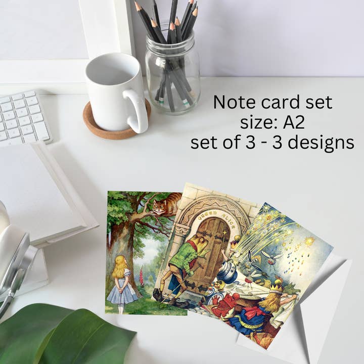 Alice im Wunderland Gruppe 1 - Notizkarten für den Großhandel von Wallflower Market