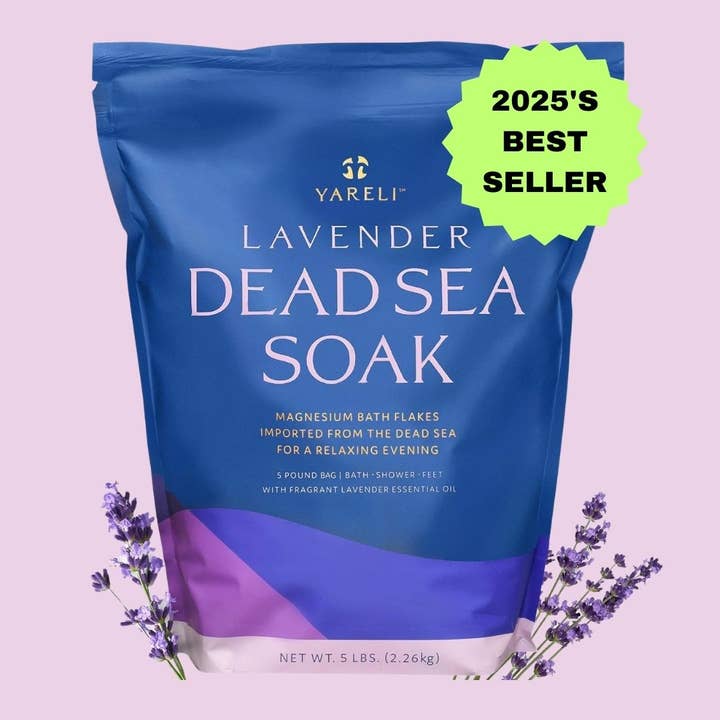 Lavender Dead Sea Magnesium Bath Flakes for Relaxation for wholesale by Yareli Wellness