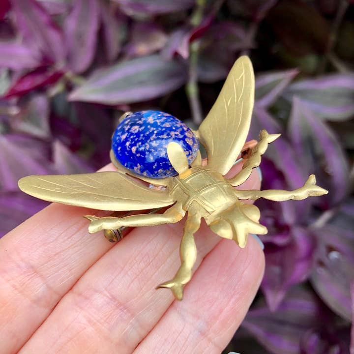 joeyfivecents - Wholesale Brooch - Brooch - vintage brass insect, vintage glass bug