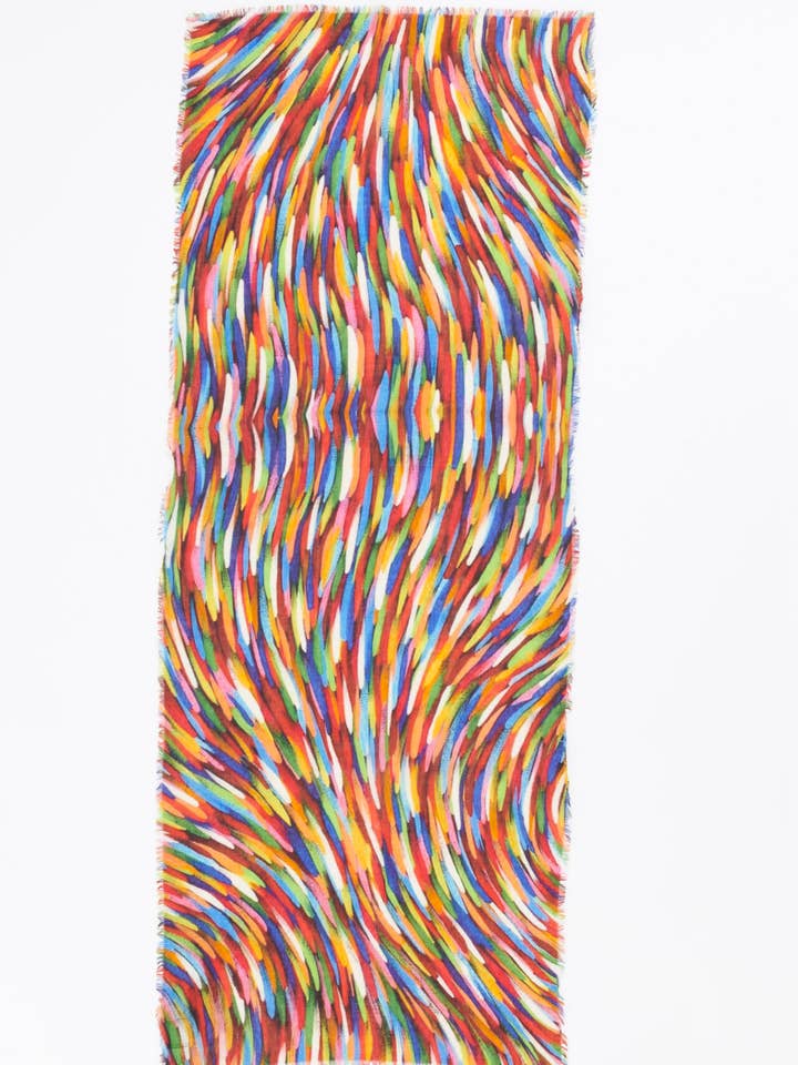 OTRACOSA Wollschal mit Regenbogenstreifen – Modell 4754 für den Großhandel von OTRACOSA