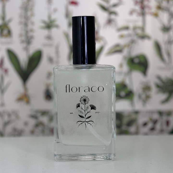 Floraco - Wholesale Room & Linen Spray - Floraco Wildflower Essence: Body + Room Spray, Cedarwood, Sandalwood, Iris and Cardamom