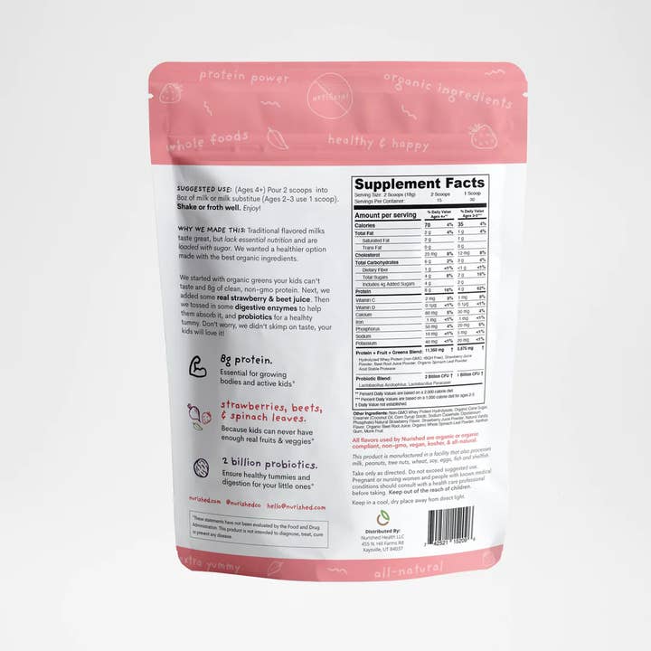 Nurished - Wholesale Powdered Health Drink - Mighty Strawberry Milk
