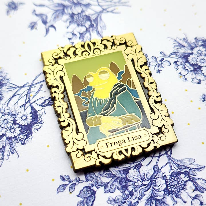 Toku Arts - Wholesale Lapel Pin/Button - Froga Lisa Enamel Pin1