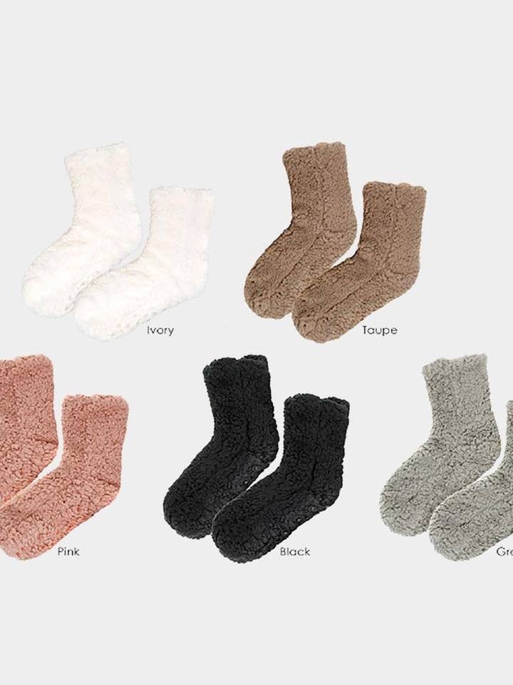 Comfy Sherpa Slipper Socks for wholesale by Trésor by Tanya