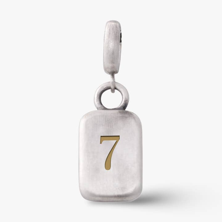 Ciondolo numerologico n. 7, argento sterling per la vendita all'ingrosso da parte di Golden Horn Jewellery