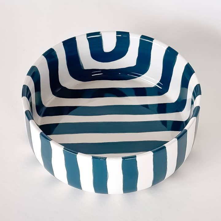 Tigela listrada - verde suave por atacado de Magazin Minori