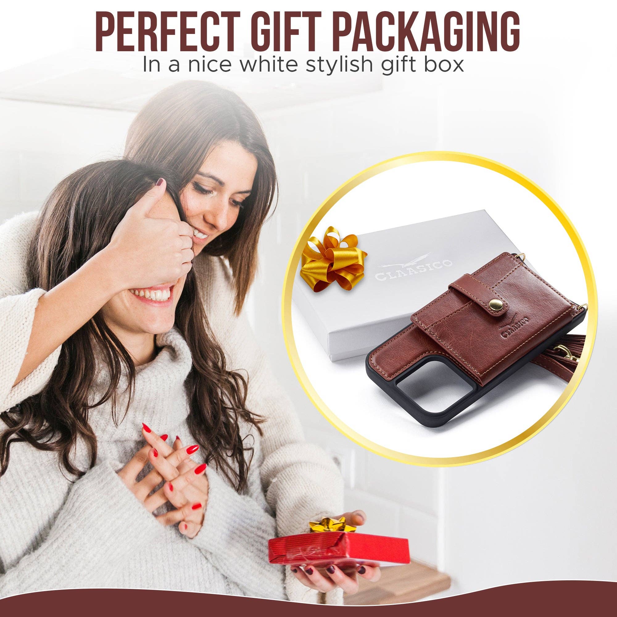 Claasico - Wholesale Phone Wallet - Women's - iPhone 13 - Crossbody Cell Phone Faux Leather Wallet w/Credi19