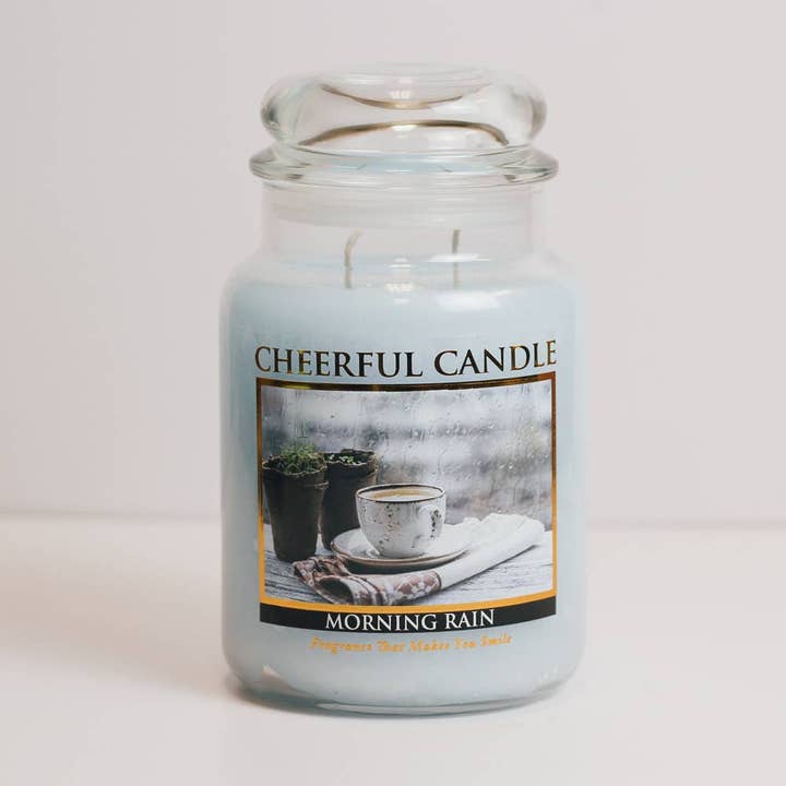 Cheerful Candle (24oz.) – Morning Rain for wholesale by Cheerful Candle