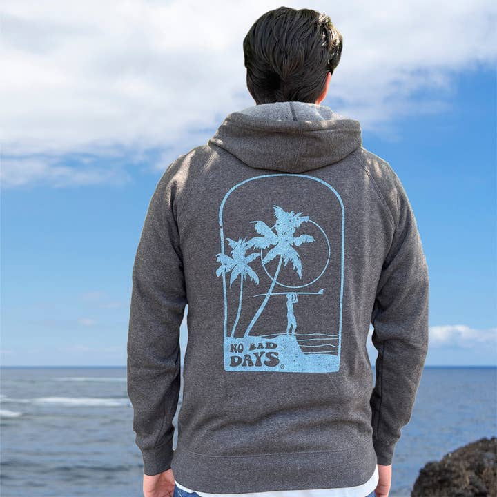 No Bad Days® Sweat à capuche zippé Surf luminescent pour la vente par No Bad Days