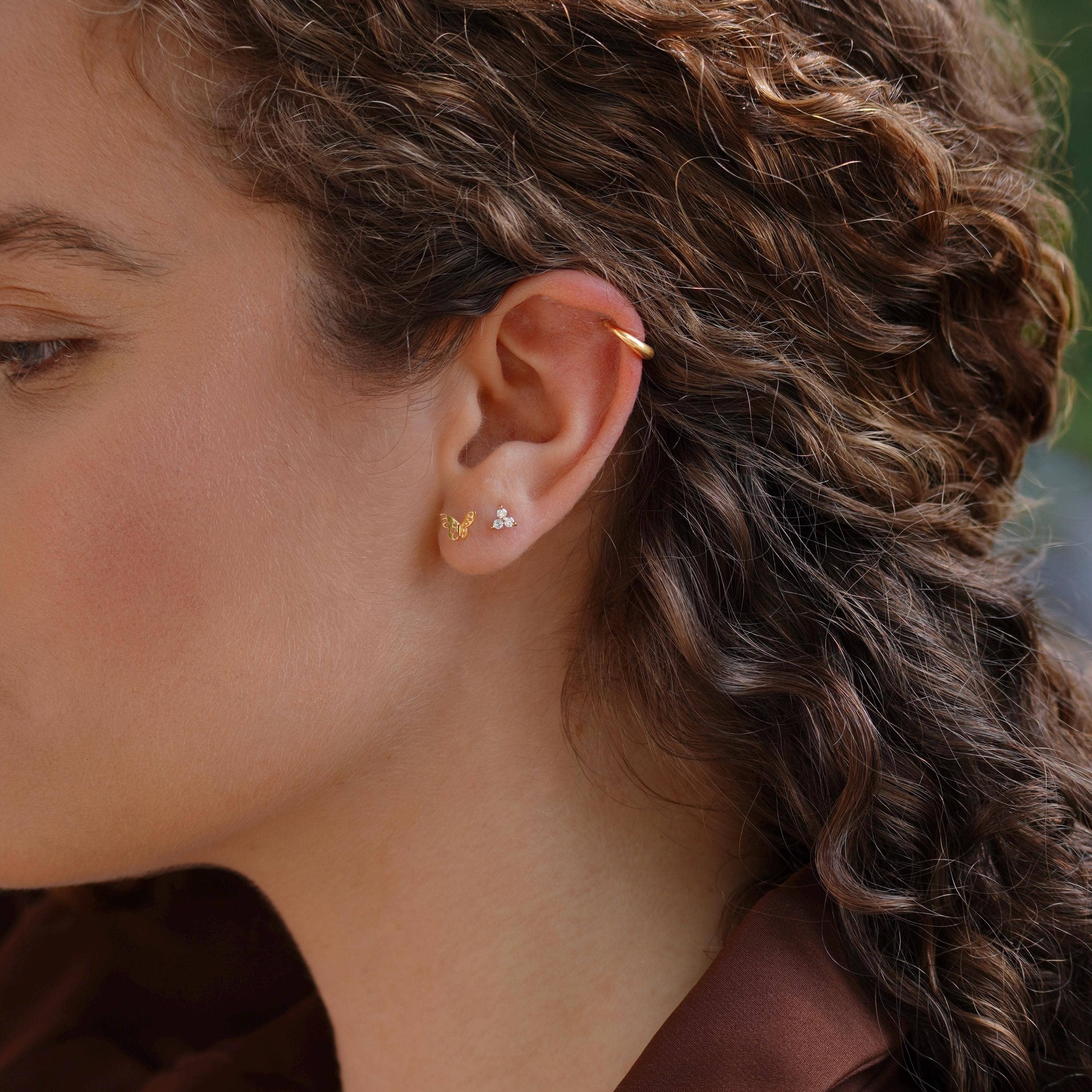 Victoire Collection - Wholesale Single Earring - Stainless steel ring piercing1