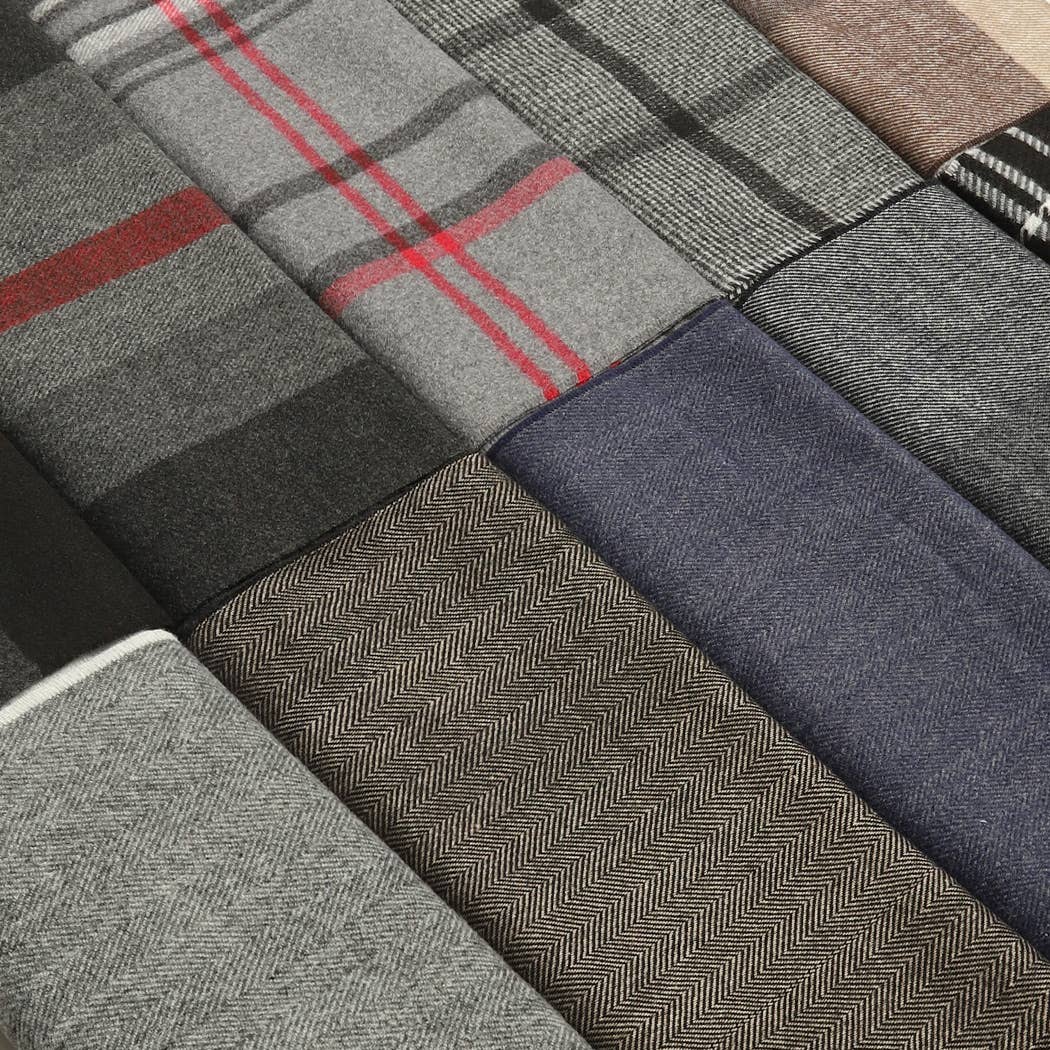 Fashion City – wholesale Scarf – Women's – Plaid Herringbone Lightweight Cashmere Feel Scarf 15