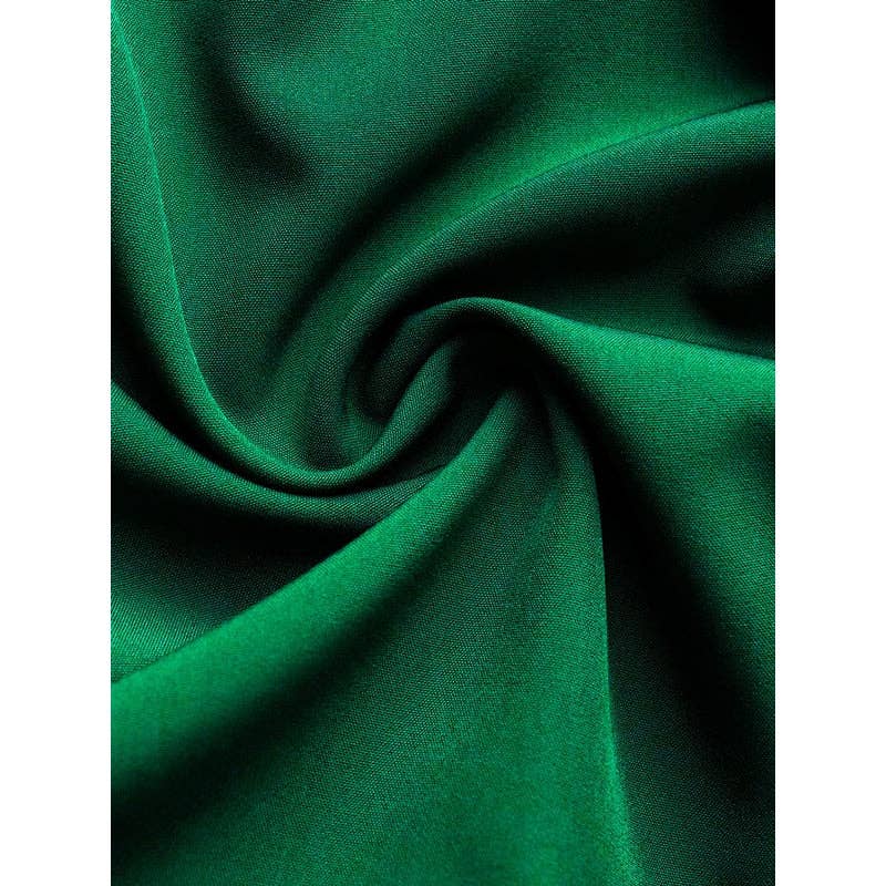 GREEN Loose Wide Leg Pleated Solid Color Tied Waist Pants Trousers for wholesale on Faire5