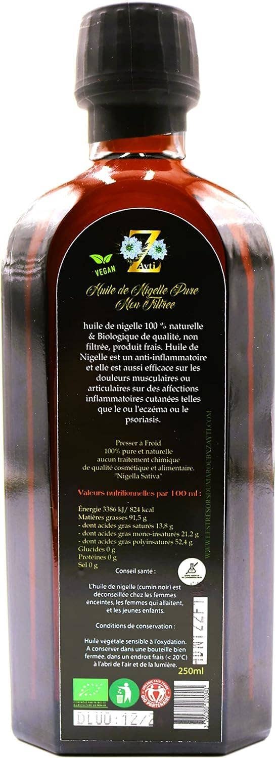 Zayti L.T.D.M - Wholesale Essential Oil - Pure Virgin Black Seed Oil 250 ml Black Cumin.1x2