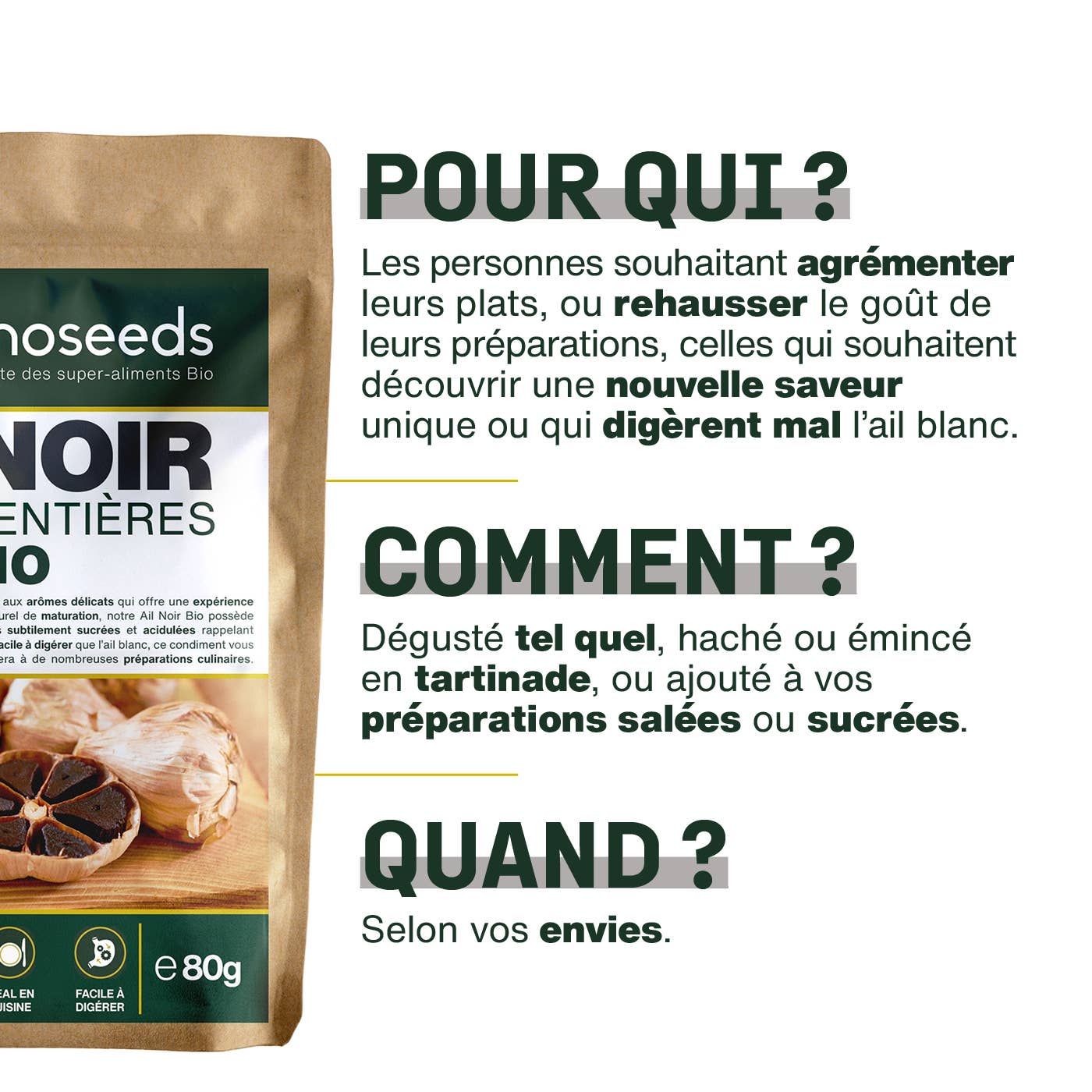 Amoseeds – Großhandel Gewürze – Bio Schwarzer Knoblauch | 2 ganze Knollen3