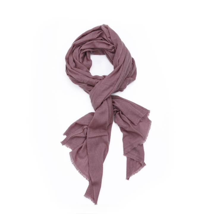 Tavy Tavy - Wholesale Scarf - Unisex - Antique Rose Pink 100% Cashmere Wrap - Hand Dyed Soft Scarf2