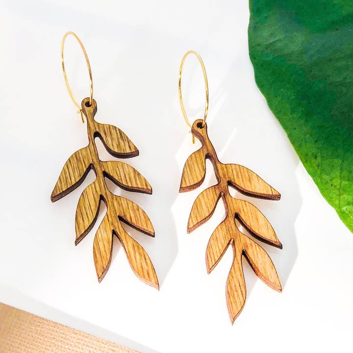 Hawaii Wood Earrings | MAILE for wholesale by lovelevel