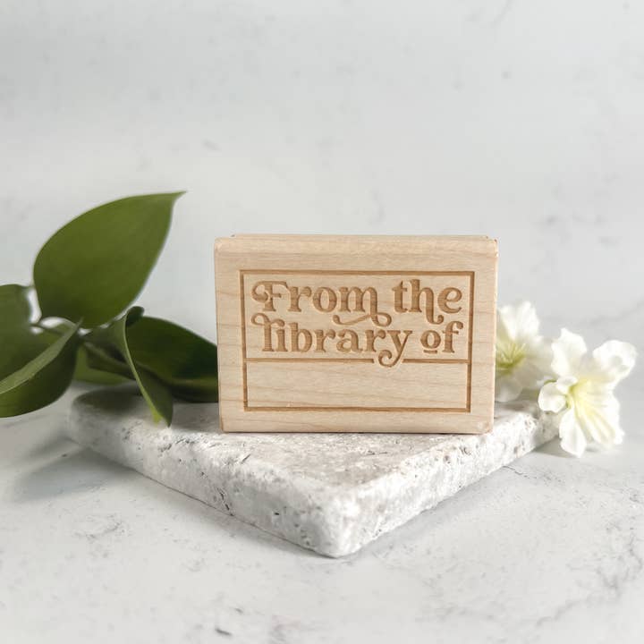 Paper Sushi - Wholesale Rubber/Decorative Stamp - Retro From The Library Of Bookplate Rubber Stamp
