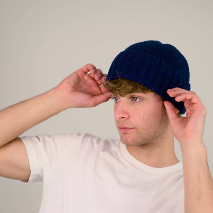 Origin Knitwear - Wholesale Beanie – Women's - Soufflé - Piccadilly Hat - Prussian Blue4