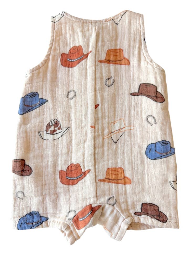 SIIX Collection - Wholesale Jumpsuit - Baby - Western / Muslin Shortie Romper