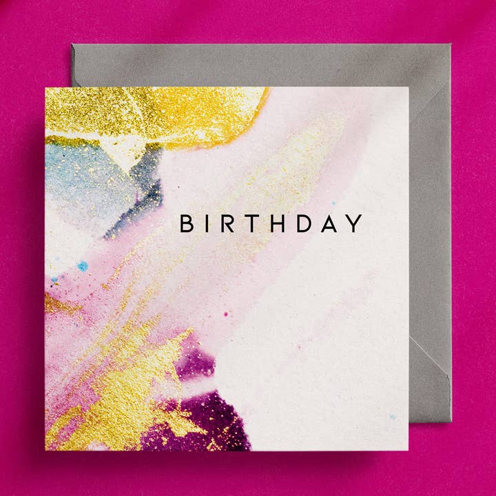 Verjaardag - ABSTRACTE wenskaart voor wholesale door Wendy Bell Designs