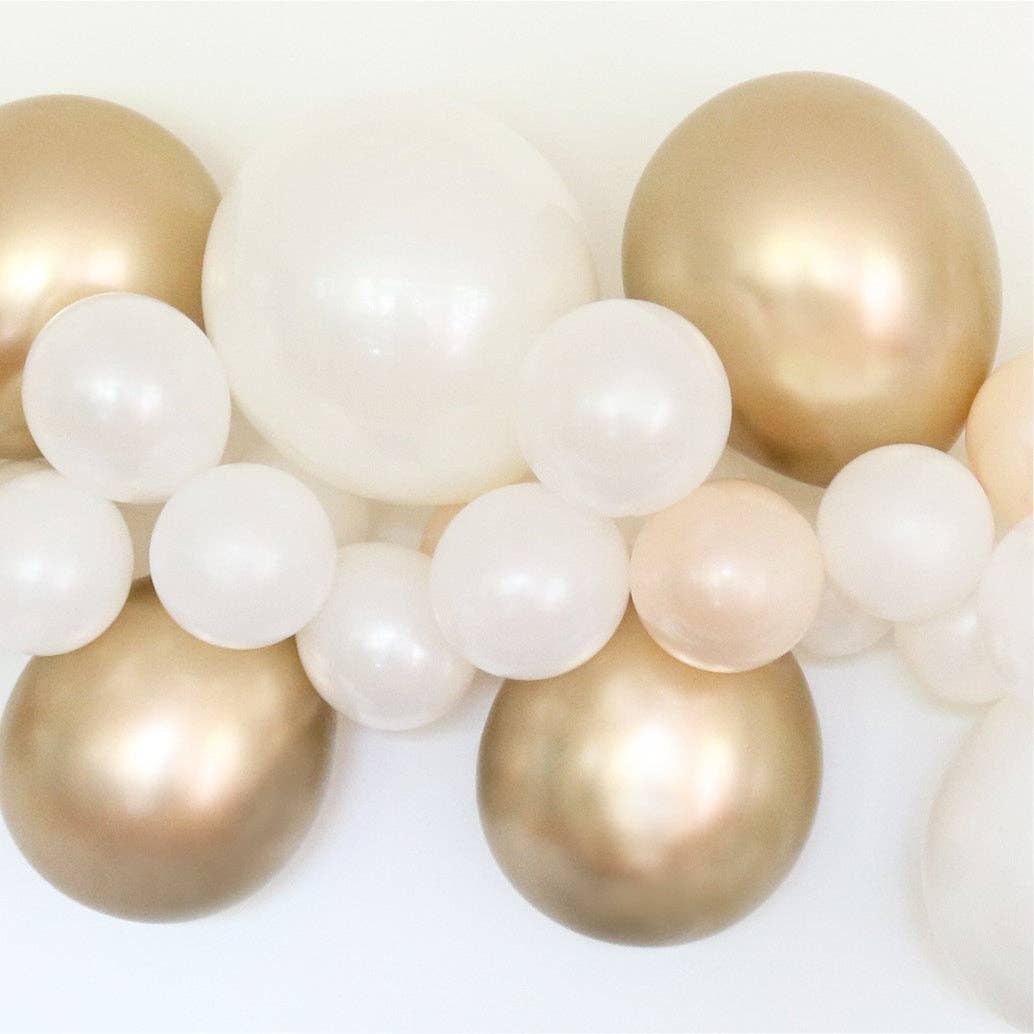 Illume Partyware - Wholesale DIY craft kit - Balloon Garland Kit DIY - Gold & White4