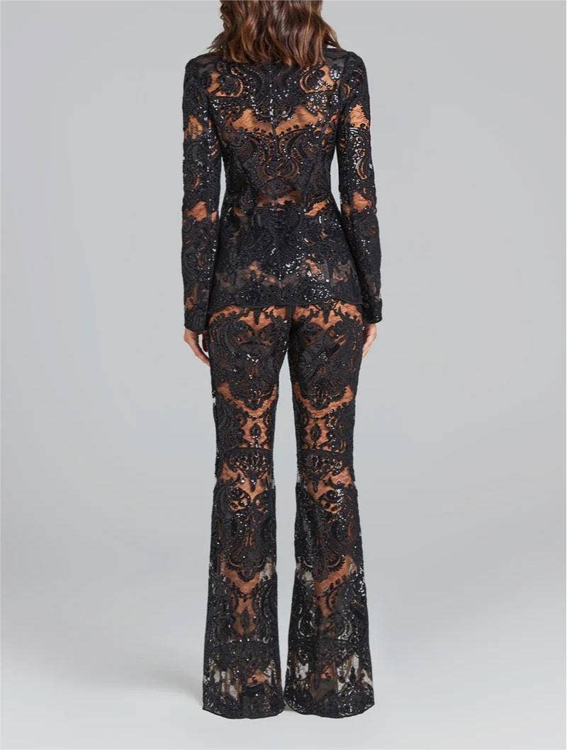 Productseeker – Engroshandel Habitter – til kvinder – SET050 Glam Sequin Lace Suit: Forretning møder stil20
