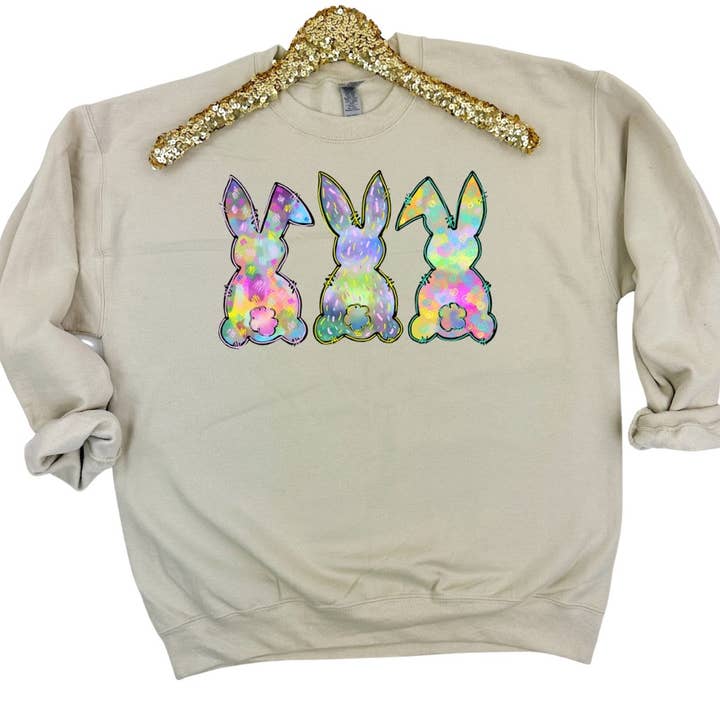 Sweatshirt Watercolor Bunnies Gildan pour la vente par Nikkilynn Wholesale