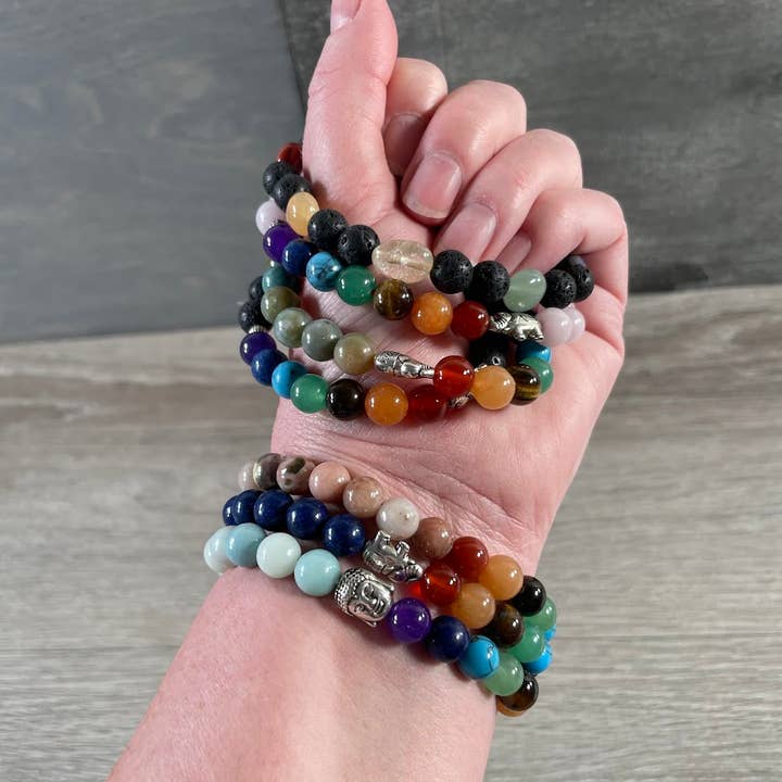 Gemstone Chakra Healing Bracelets 8mm - Wholesale for wholesale by Keystone Crystals