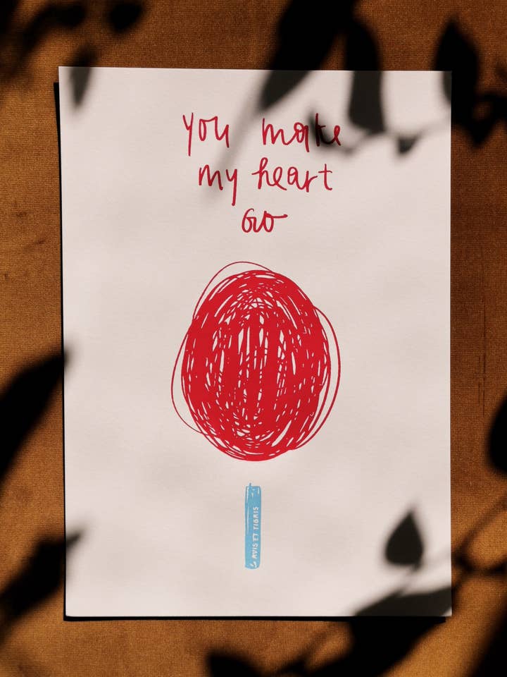 Haces que mi corazón haga bum bum serigrafía para venta al por mayor de Avis et Tigris