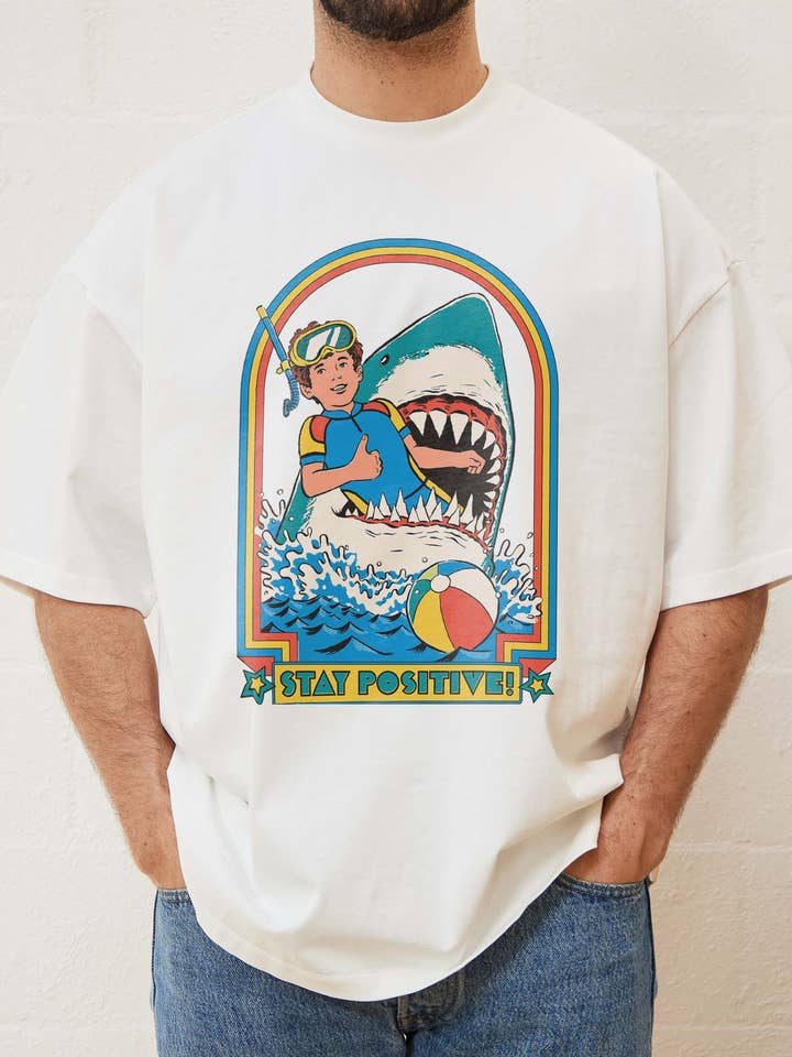 Threadheads - Wholesale T-Shirt (Graphic) - Unisex - Stay Positive Oversized Tee1