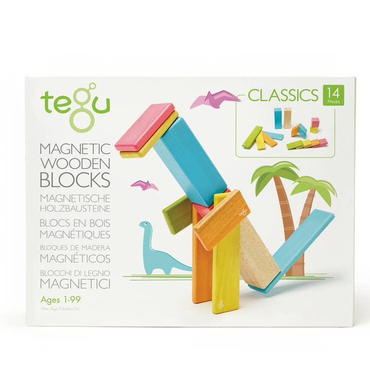 Tegu - Wholesale Building Set - Kids - 14 Piece Magnetic Wooden Block Set5