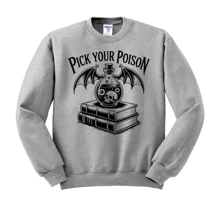 DaisyChainDesignCo - Wholesale Graphic Sweatshirt - Women's - Pick Your Poison Halloween Crewneck Sweatshirt 2
