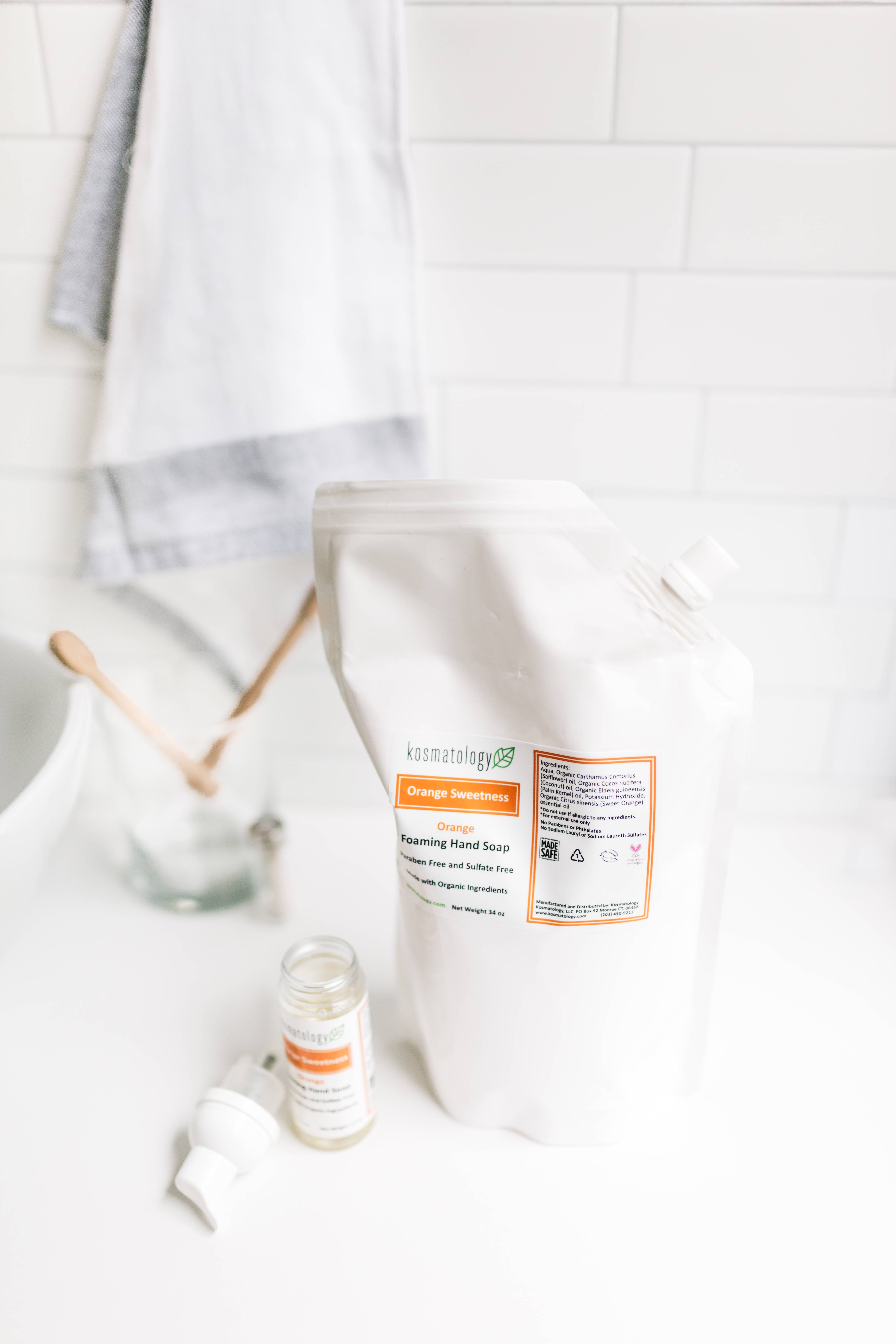 Kosmatology - Wholesale Hand Soap/Wash - Orange Foaming Hand Soap Refill | Organic - 34oz3