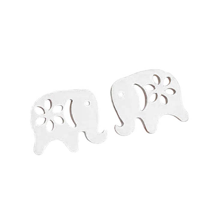 Sensibling Corp. - Wholesale Stud/Post Earrings - Stainless Steel Elephant Stud Earrings