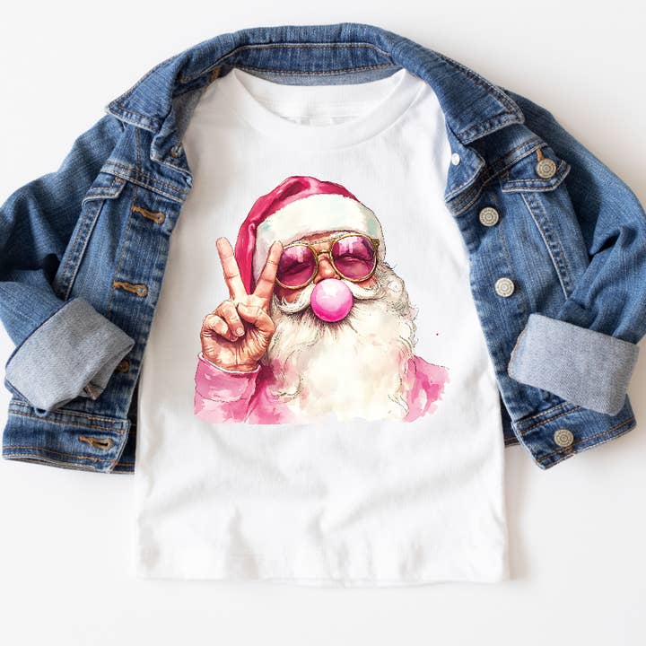 Santa Christmas Blowing Bubble Kids Tee Shirt, Sunglasses for wholesale by AvaryMaeInspirations