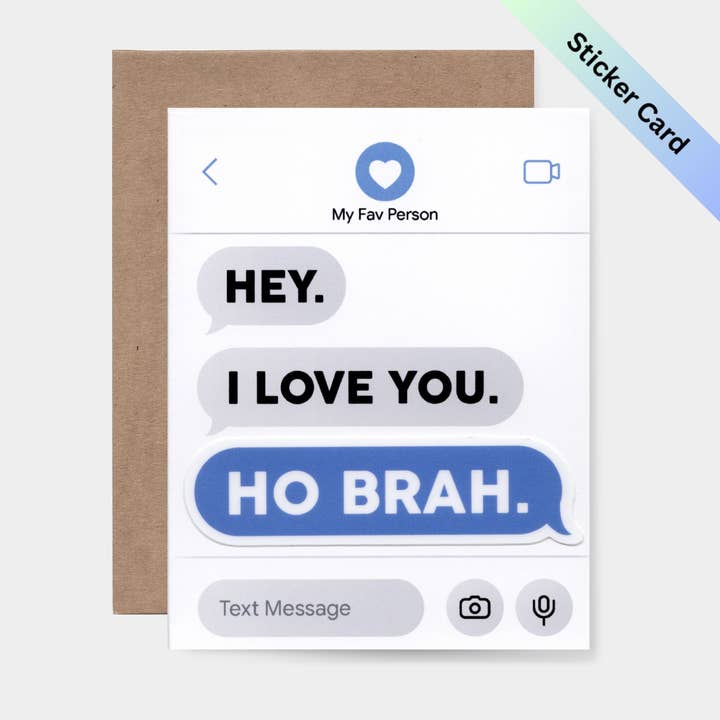 Bring Aloha – Großhandel Liebeskarte – Hey, ich liebe dich, Ho Brah, Aufkleberkarte