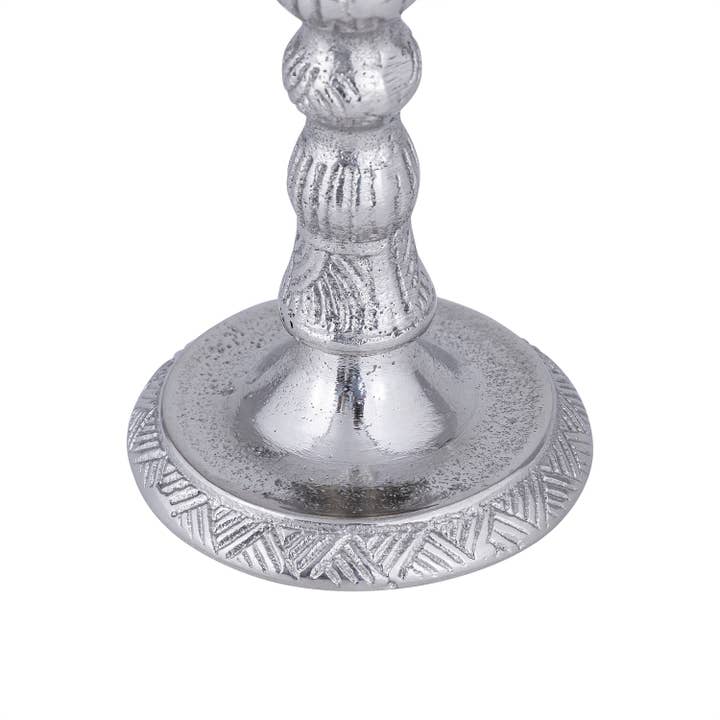 BIDKhome - Wholesale Tapered Candle/Candlestick - Set of 5 Raw Alum. Candle Sticks - RAW NICKEL
