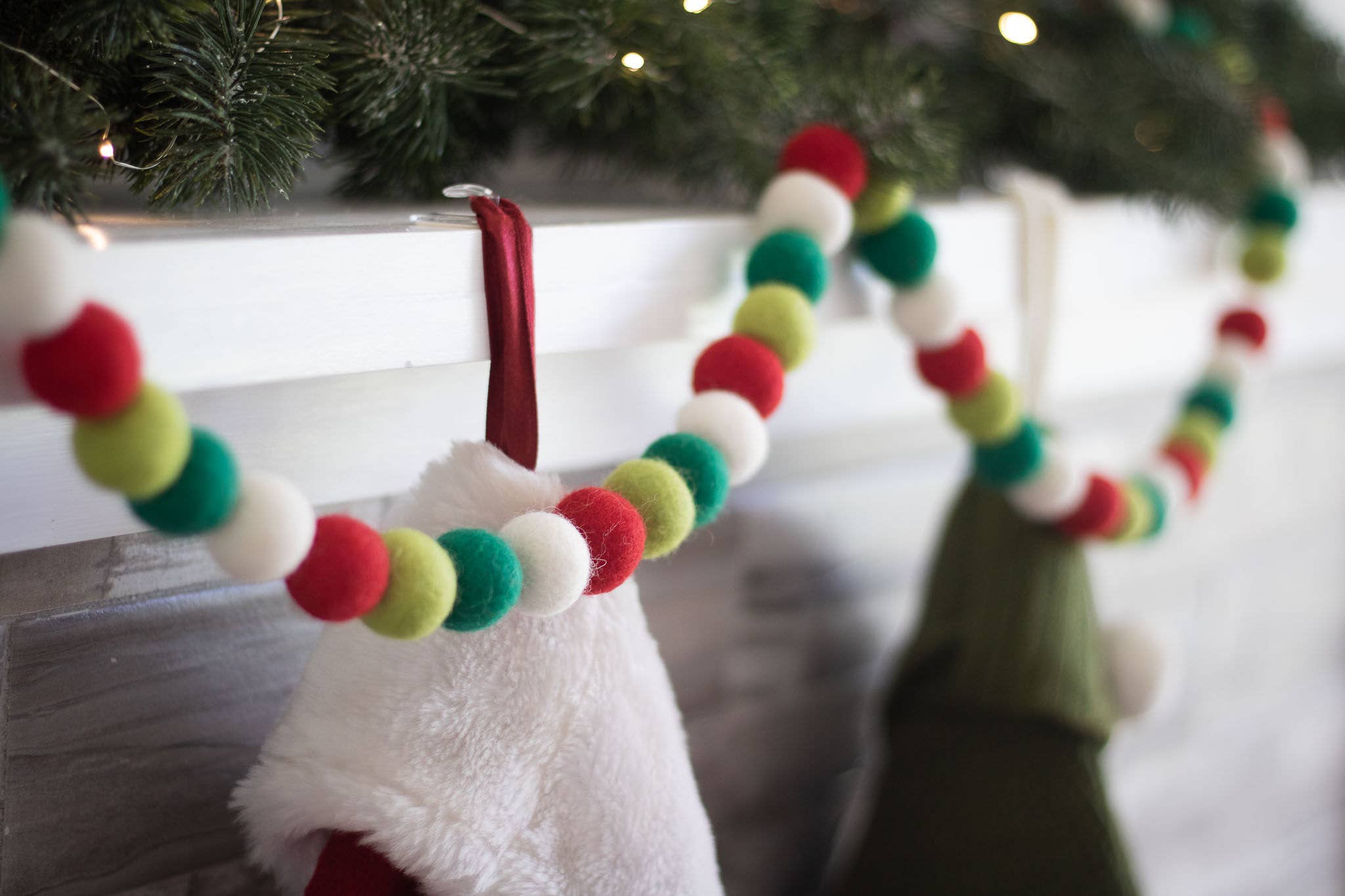 Friendsheep - Wholesale Bunting/Garland - North Pole Holiday Eco Wool Garland Ornament - Christmas3